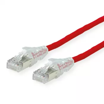 Dätwyler cavo patch CAT 6a SFTP PiMF LSZH, connettore maschio RJ-45 su connettore maschio RJ-45, 15 m, rosso, 10 Gbps, 500 MHz, Snagless 21.05.0616
