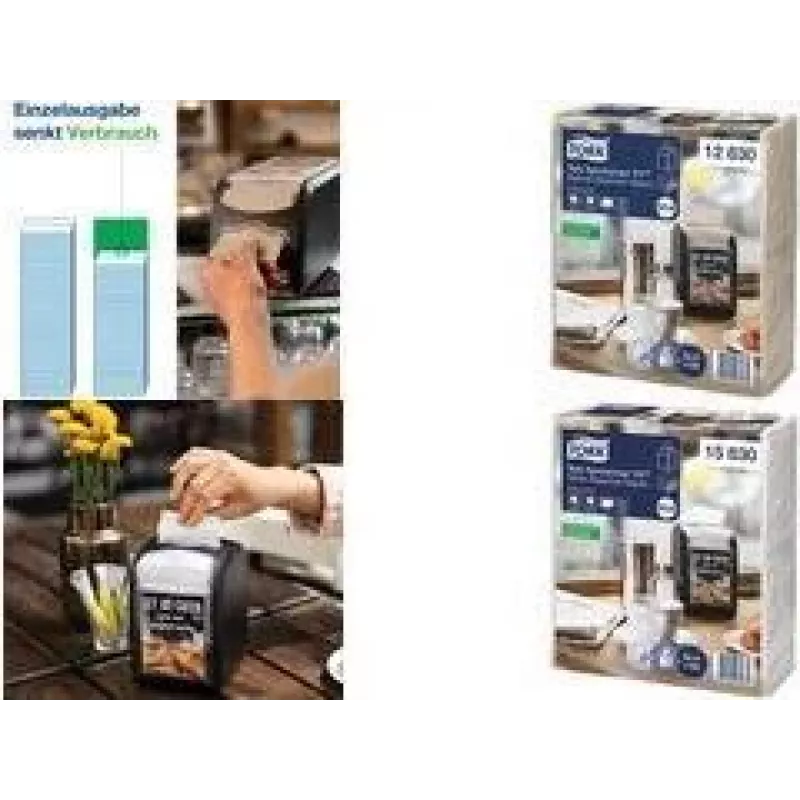 Tork Xpressnap Fit tovaglioli bianchi per distributore, 2 veli, per sistema distributore N14 (15830)