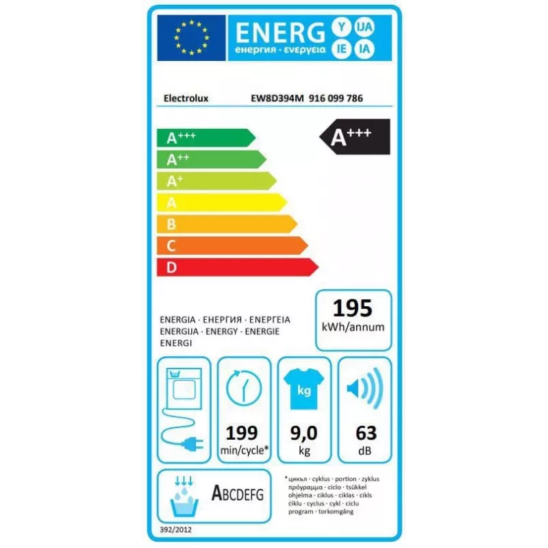 Electrolux EW8D394M PerfectCare 800 asciugatrice a pompa di calore, 9 kg, A++
