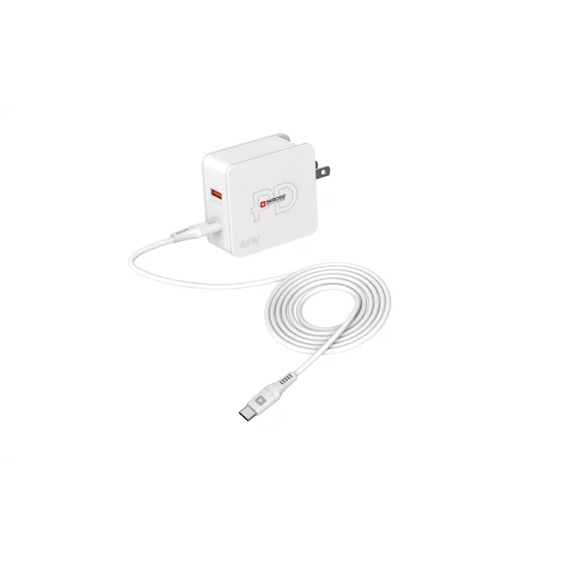 SKROSS Multipower Combo+ US 48W caricabatterie da parete USB con USB-C PD e 3 porte USB-A SKKT000348WPDUSCCN