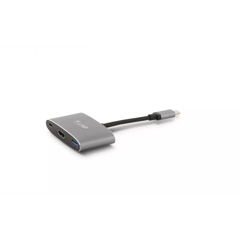 LMP USB-C Combo Hub - HDMI, 3x USB-A, USB-C PD 60W, 5Gbps, Space Grey alluminio per MacBook 12