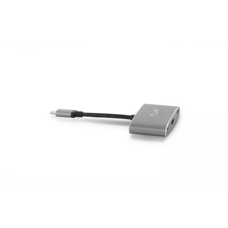 LMP USB-C Combo Hub - HDMI, 3x USB-A, USB-C PD 60W, 5Gbps, Space Grey alluminio per MacBook 12