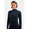 Odlo donna Merino 200 BL top dolcevita manica lunga half zip base layer - Dark Sapphire, taglia M