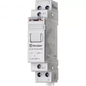 FINDER 20.22.8.024.4000 Interruttore a impulsi 24 V AC 2 NO 16 A guida DIN