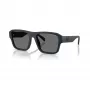 Armani Exchange Uomo AX4154SU-56 Occhiali da sole rettangolari, montatura nera, lenti grigie, 56mm