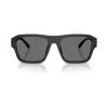 Armani Exchange Uomo AX4154SU-56 Occhiali da sole rettangolari, montatura nera, lenti grigie, 56mm