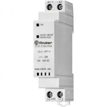 Finder Relè a stato solido serie 77 ingresso 24V DC 2A 1NO montaggio a innesto 770190249024