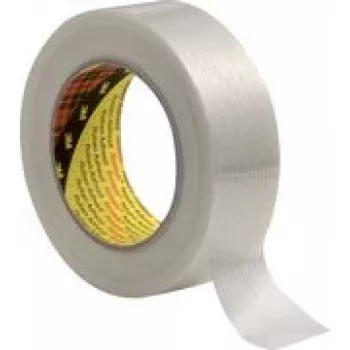 3M Scotch Nastro adesivo filamento 8956, trasparente, 50 mm x 50 m, 0,131 mm di spessore, supporto in film PP, 1 rotolo 89565050