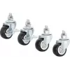 Intellinet Basic Line Set di rotelle per armadio a parete 19 pollici, 4 rotelle (2 con freno), portata 60 kg, nero/argento 716819