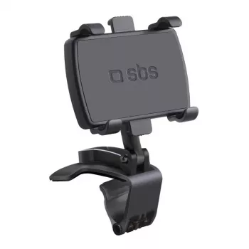 SBS Mobile supporto auto orientabile per smartphone per cruscotto con clip per smartphone fino a 7 pollici, rotazione 360°, nero (TESUPPWHEELK)