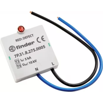 Finder 7P.31.8.275.0005 Scaricatore di sovratensione Tipo 2, 1 polo, 275 V AC, 20 kA