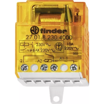 Finder Serie 27 Relè a impulsi 1 NO 10 A 230 V AC guida DIN 27.01.8.230.4000