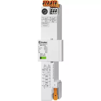 Finder 7P.94.8.255.Z107 scaricatore di sovratensione Tipo 2 per sistemi fotovoltaici 1000 V DC, 3 poli, 40 kA Imax, montaggio su guida DIN