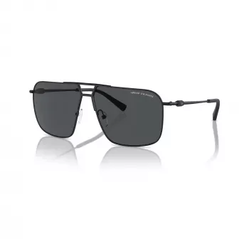 Armani Exchange occhiali da sole uomo rettangolari AX2050S609980 nero opaco/grigio scuro 60mm