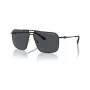 Armani Exchange occhiali da sole uomo rettangolari AX2050S609980 nero opaco/grigio scuro 60mm