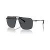 Armani Exchange occhiali da sole uomo rettangolari AX2050S609980 nero opaco/grigio scuro 60mm