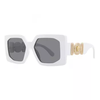 Versace VE4478U31487 occhiali da sole donna cat-eye, montatura nera, lenti grigio scuro, 56/18/145 mm
