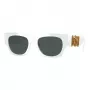 Versace VE4479U31487 occhiali da sole donna cat-eye, montatura nera, lenti grigie, 52mm