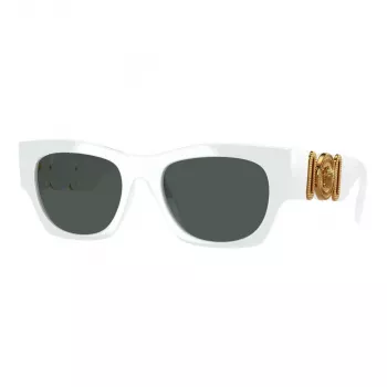 Versace VE4479U31487 occhiali da sole donna cat-eye, montatura nera, lenti grigie, 52mm