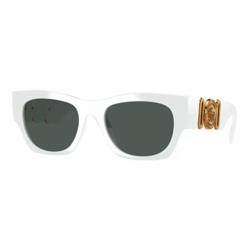 Versace VE4479U31487 occhiali da sole donna cat-eye, montatura nera, lenti grigie, 52mm