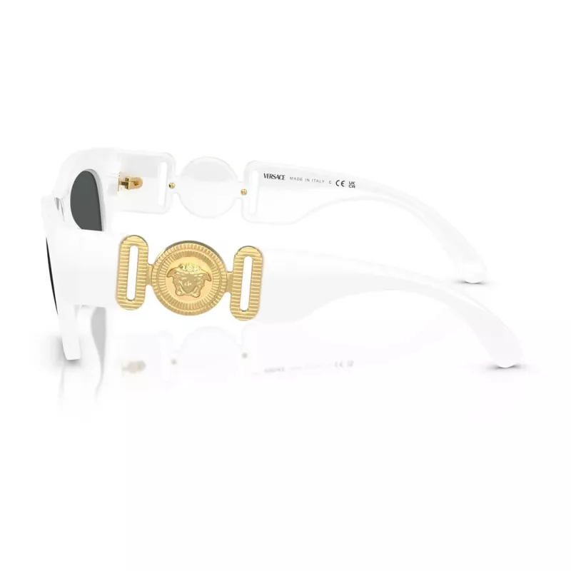 Versace VE4479U31487 occhiali da sole donna cat-eye, montatura nera, lenti grigie, 52mm