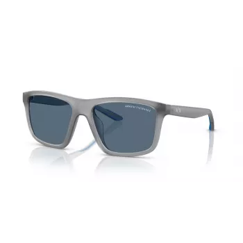 Armani Exchange Occhiali da sole uomo rettangolari AX4149SU 83638 nero opaco/grigio scuro