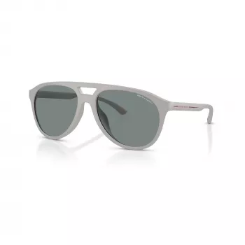 Armani Exchange Uomo AX4156SU83788 Occhiali da sole rettangolari, montatura nero opaco, lenti grigio scuro, 59-17-145
