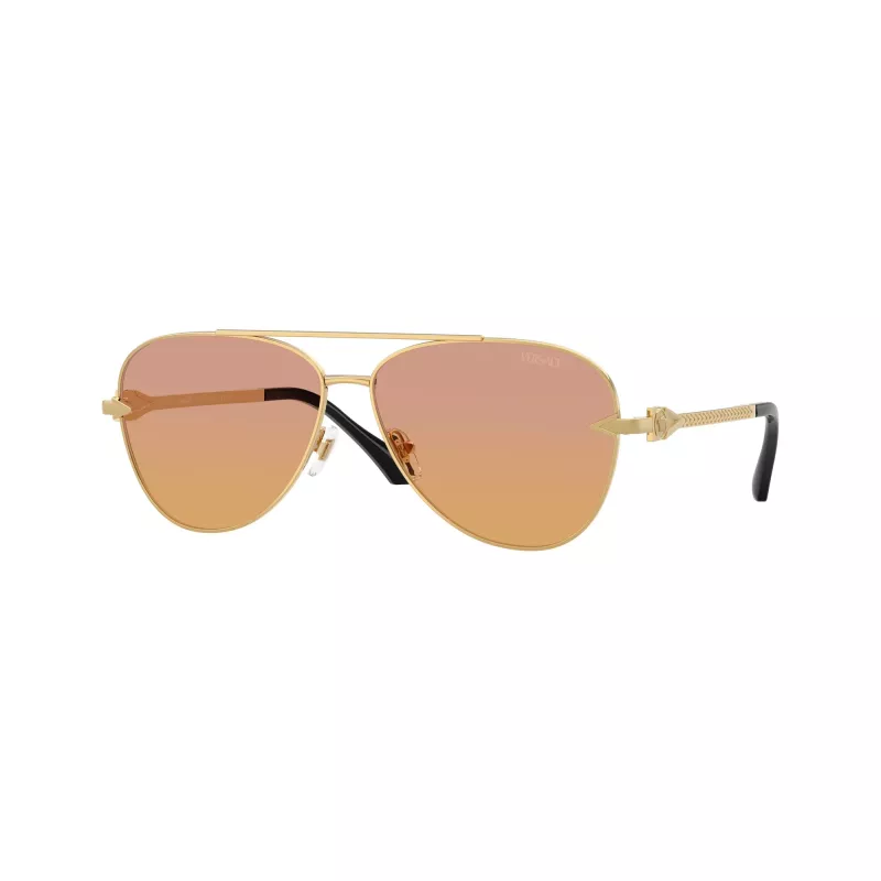 Versace VE2283-1002EL Occhiali da sole uomo, montatura nera, lenti grigie, 61mm