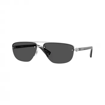 BURBERRY Uomo BE3164 Occhiali da sole aviator, montatura gunmetal, lenti grigio scuro, 62mm BE3164-100587