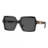 Versace VE4441 GB1-87 occhiali da sole da donna, squadrati, nero/grigio, 55mm