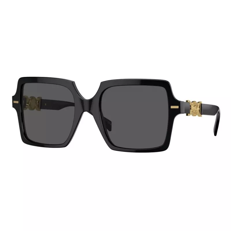Versace VE4441 GB1-87 occhiali da sole da donna, squadrati, nero/grigio, 55mm