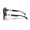 Versace VE4441 GB1-87 occhiali da sole da donna, squadrati, nero/grigio, 55mm
