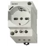 Finder 7U.00.8.230.0000 presa Schuko per guida DIN, 230 V AC, 16 A, grigio RAL 7035