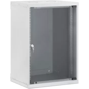 Intellinet armadio di rete a parete 19 pollici, Basic Line, 15U, profondità 400 mm, grigio RAL 9005 (716727)