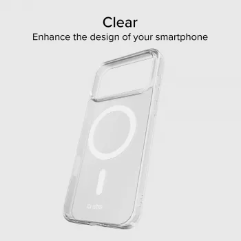 SBS Light Mag Cover custodia per iPhone 18 Pro Max / 17 Pro Max, compatibile MagSafe, trasparente