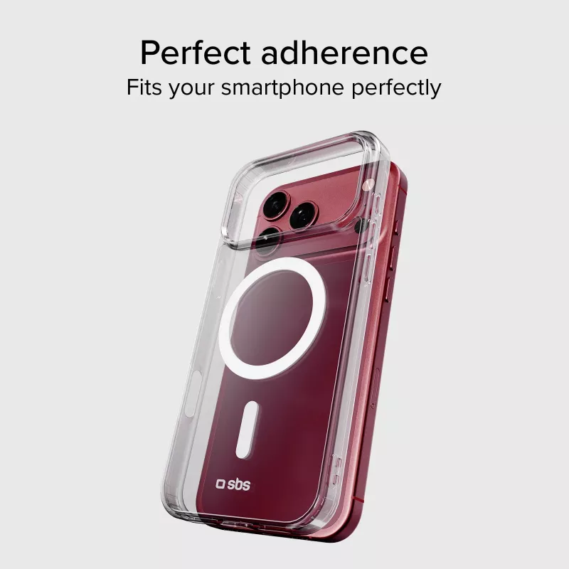 SBS Light Mag Cover custodia per iPhone 18 Pro Max / 17 Pro Max, compatibile MagSafe, trasparente