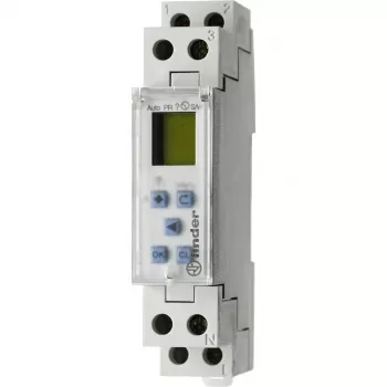 FINDER 127100240000 timer digitale programmabile, 1 deviatore 16A, 24V AC/DC, guida DIN