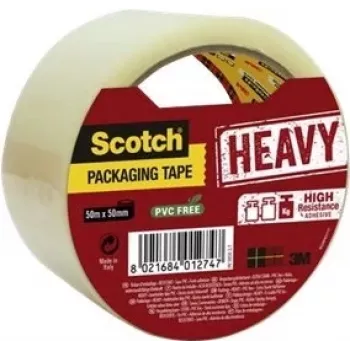 3M Scotch Heavy HV 5050 S.T. nastro da imballaggio, 50 mm x 50 m, trasparente