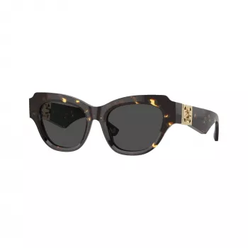 Burberry BE4423F411187 occhiali da sole donna, quadrati, montatura nera, lenti grigie, 52mm