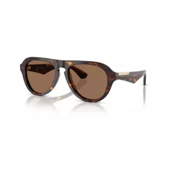 Burberry BE4437U300273 Occhiali da sole uomo, quadrati, Havana/Marrone scuro, 55-18-145
