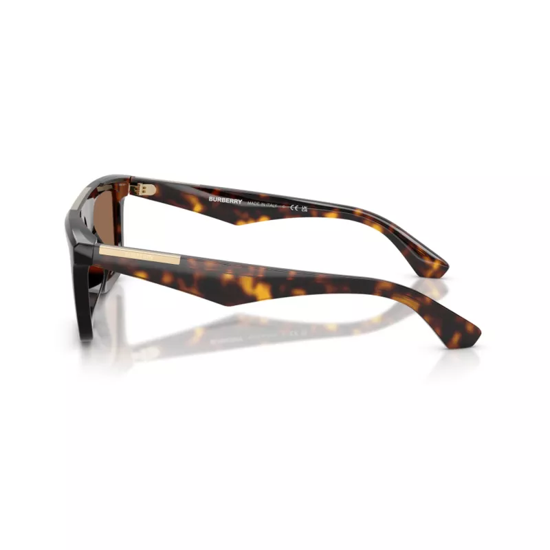 Burberry BE4437U300273 Occhiali da sole uomo, quadrati, Havana/Marrone scuro, 55-18-145