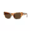 Burberry BE4441U414673 Occhiali da sole donna, squadrati, Havana, con lenti gradient marroni 52/19/140 mm
