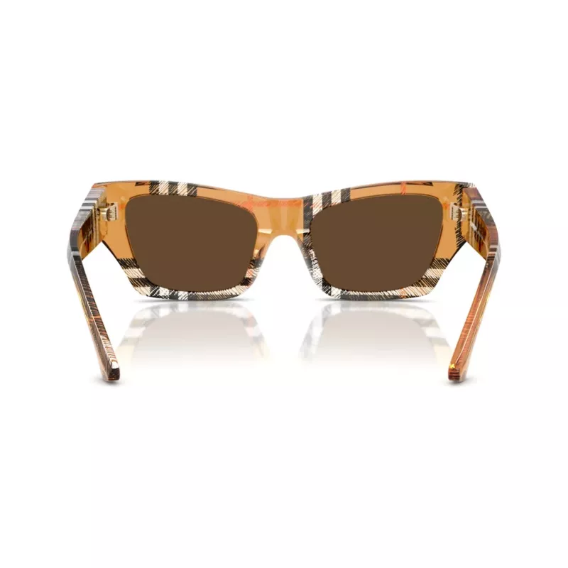 Burberry BE4441U414673 Occhiali da sole donna, squadrati, Havana, con lenti gradient marroni 52/19/140 mm