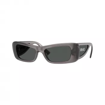 Versace Donna VE4481-550287 Occhiali da sole Cat-Eye, montatura grigio trasparente, lenti grigio scuro, 54mm