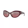 Versace VE4485-54877E Occhiali da sole donna Cat-Eye, montatura Havana, lenti gradient marrone scuro, 59mm