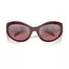 Versace VE4485-54877E Occhiali da sole donna Cat-Eye, montatura Havana, lenti gradient marrone scuro, 59mm