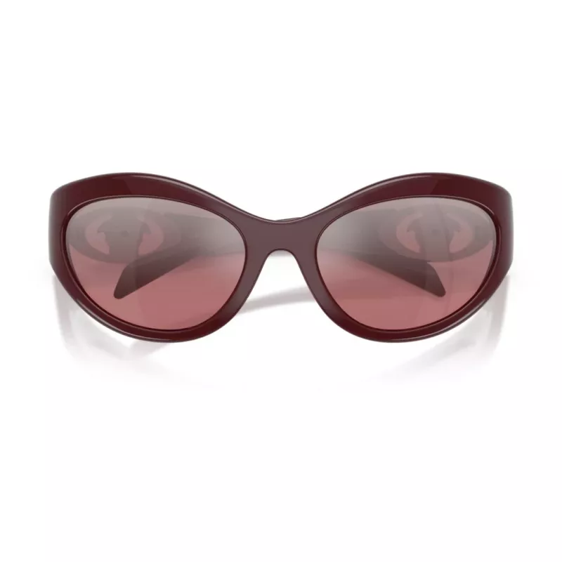 Versace VE4485-54877E Occhiali da sole donna Cat-Eye, montatura Havana, lenti gradient marrone scuro, 59mm