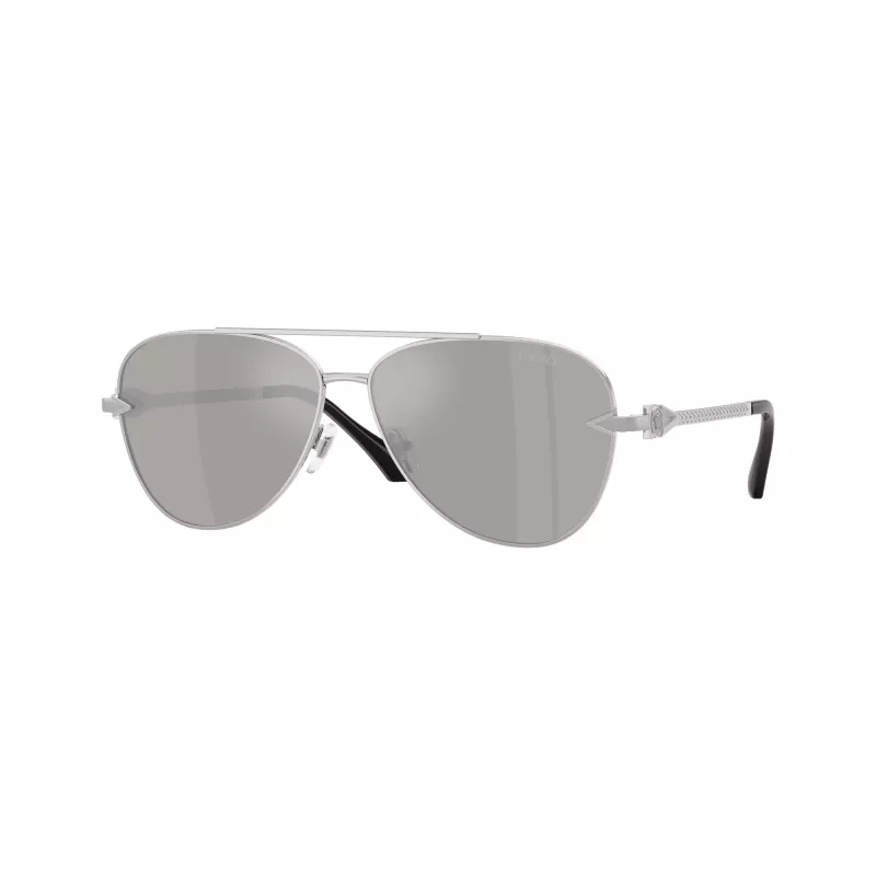 Versace VE2283-10006G Occhiali da sole uomo pilot nero/grigio specchiato 61mm