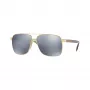 Versace VE2174-1002Z3 Occhiali da sole da uomo modello pilot, montatura nera, lenti a specchio grigie, 59/13/145 mm