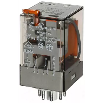 Finder relè industriale 12 VAC 2,2 VA DPDT 10A 250VAC 2 CO a innesto 60.12.8.012.0040